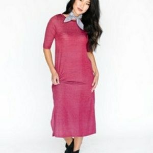Agnes and Dora burgundy Lee dress XS